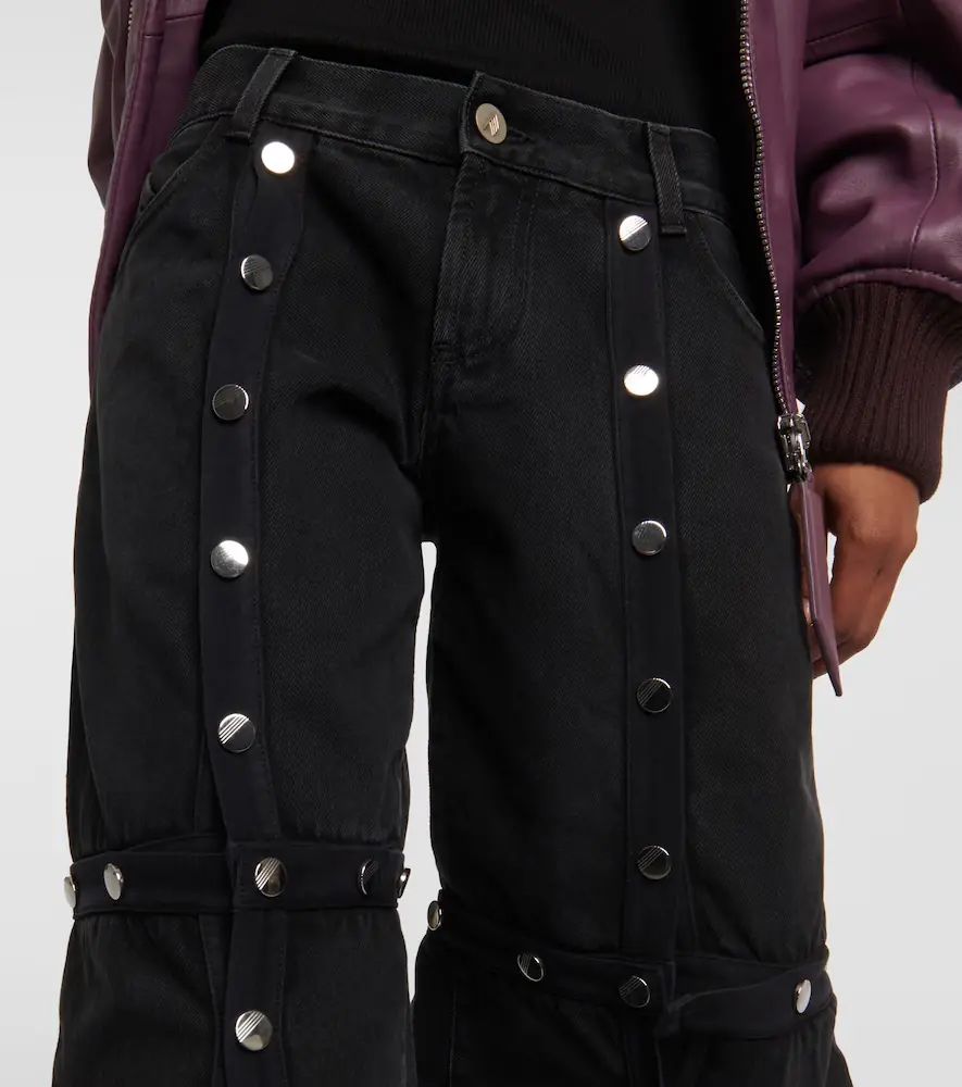 The Attico Studded convertible low-rise straight jeans | Thumbnail 3