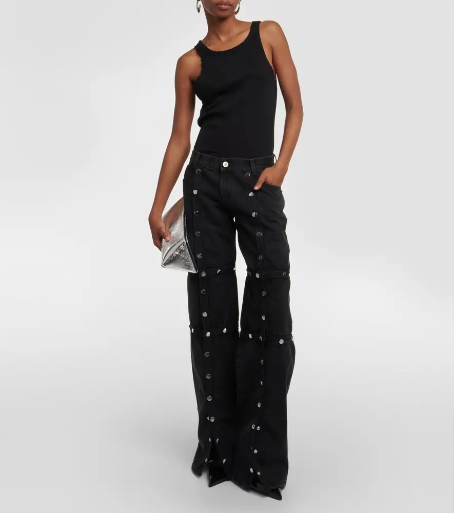 The Attico Studded convertible low-rise straight jeans | Thumbnail 5