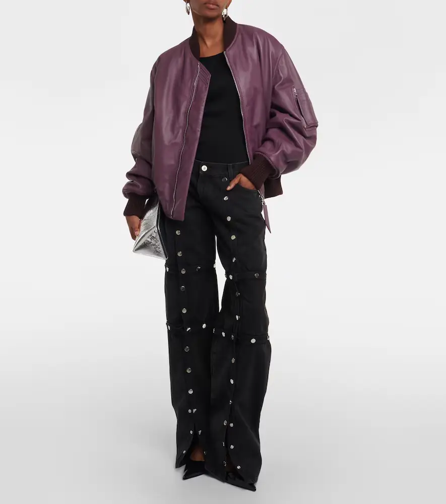 The Attico Studded convertible low-rise straight jeans | Thumbnail 6