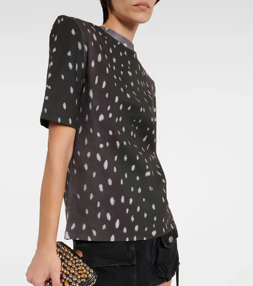 The Attico Padded printed cotton T-shirt | Thumbnail 2