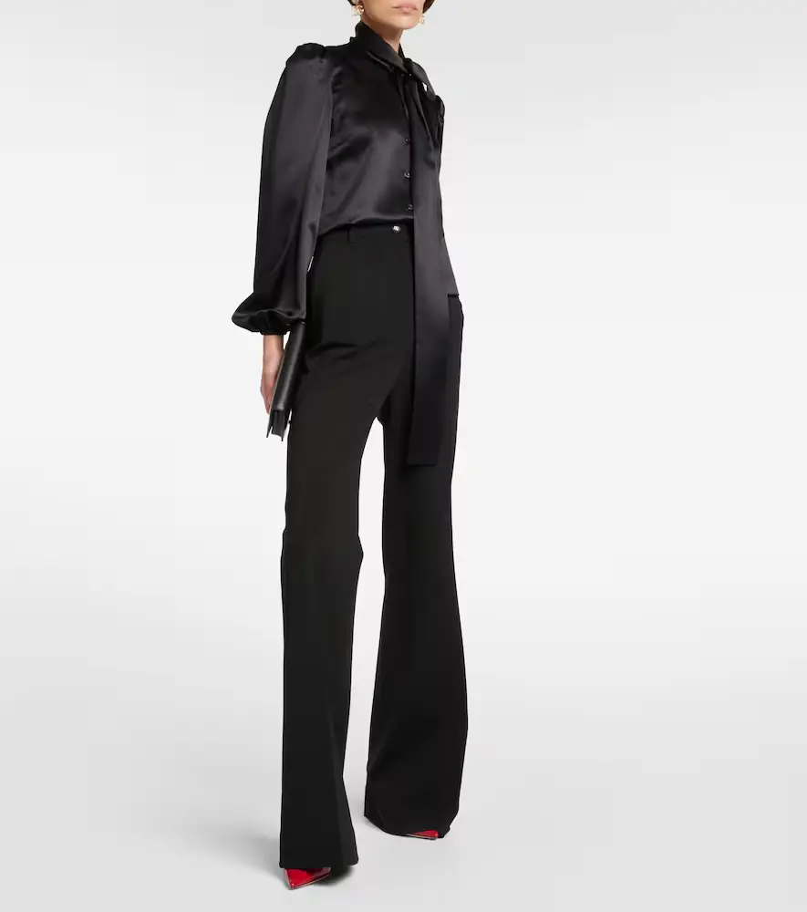 Dolce & Gabbana Milano high-rise jersey flared pants | Thumbnail 5 Dolce & Gabbana Milano high-rise jersey flared pants | Thumbnail 5
