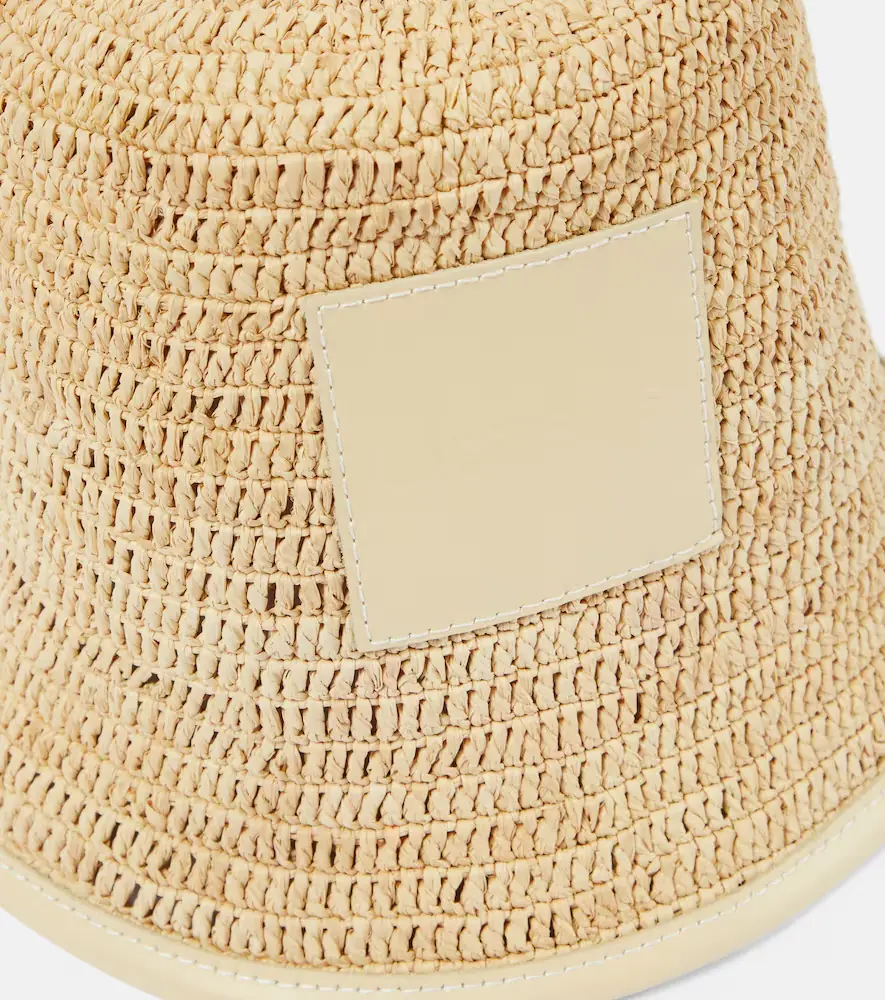 Jacquemus Le Bob Soli logo raffia bucket hat | Thumbnail 2
