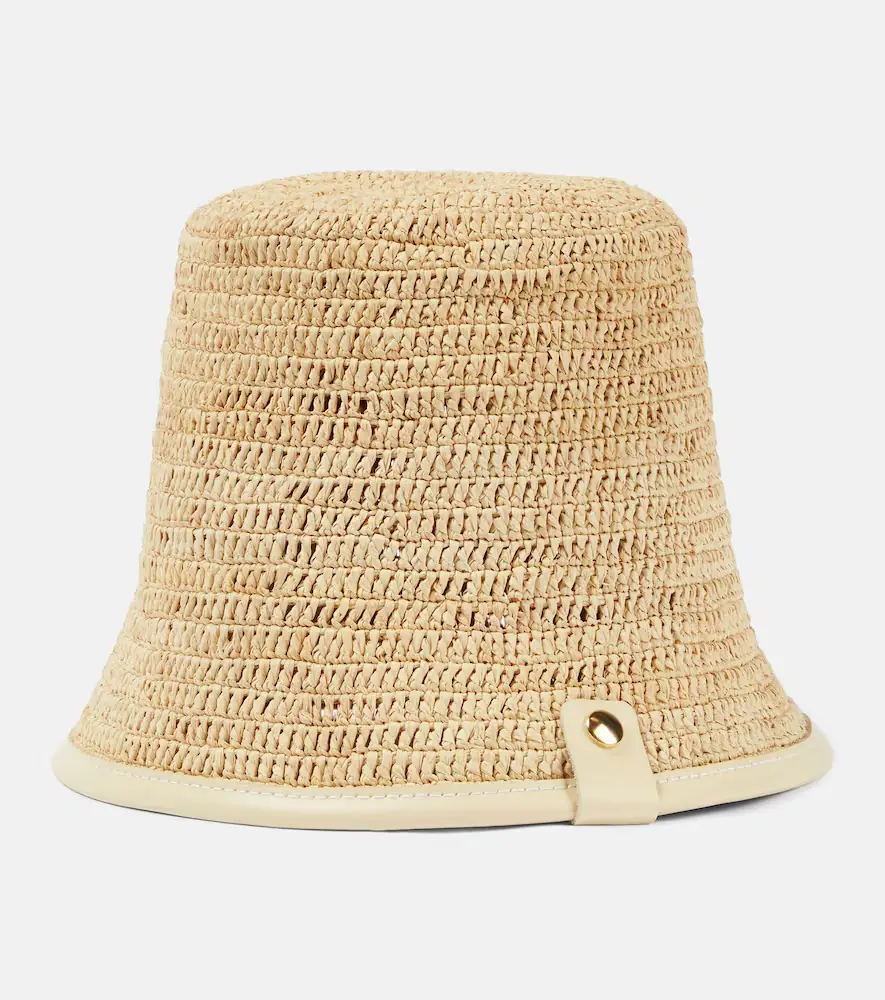 Jacquemus Le Bob Soli logo raffia bucket hat | Thumbnail 3