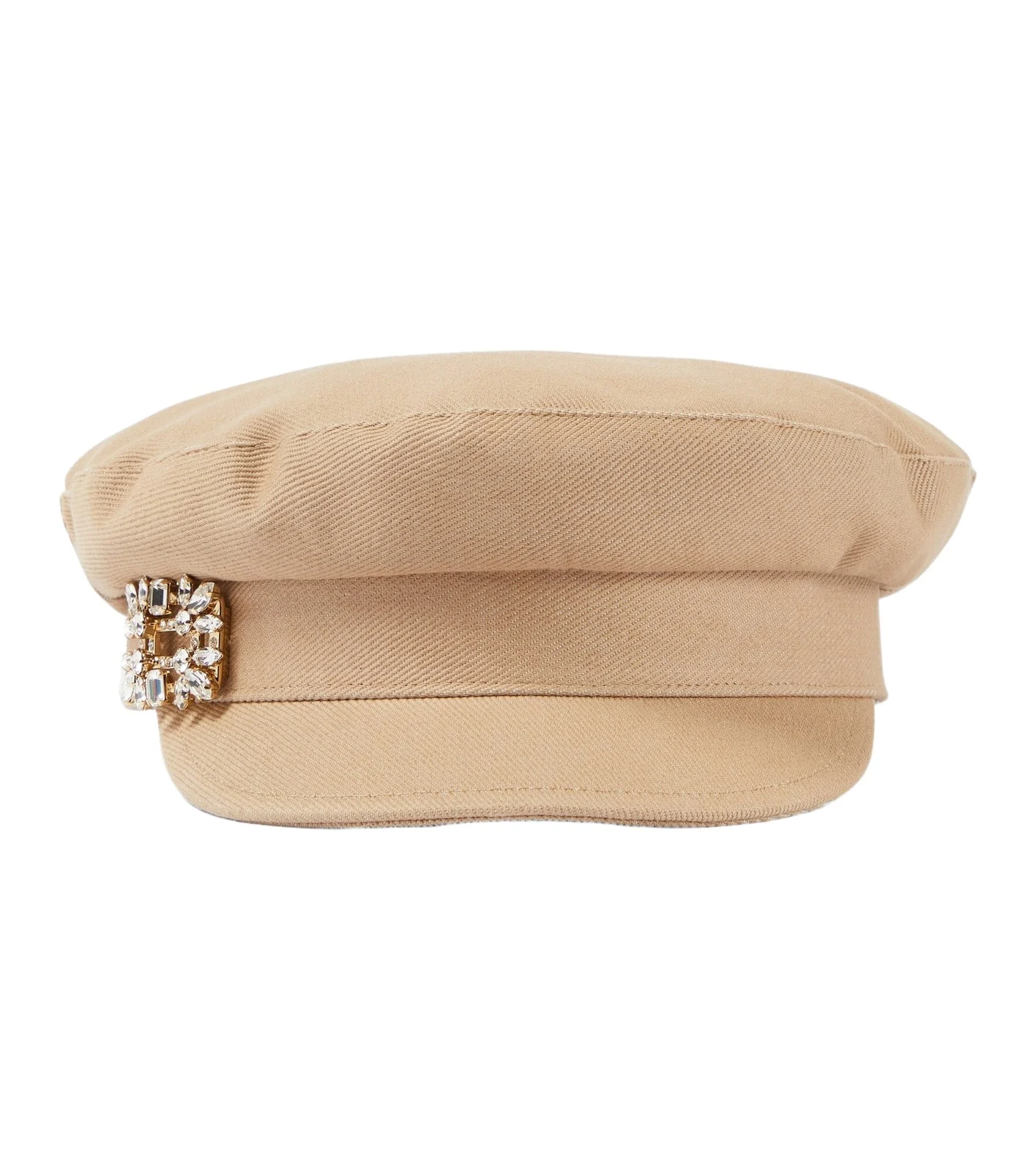 Roger Vivier Broche Vivier denim newsboy cap