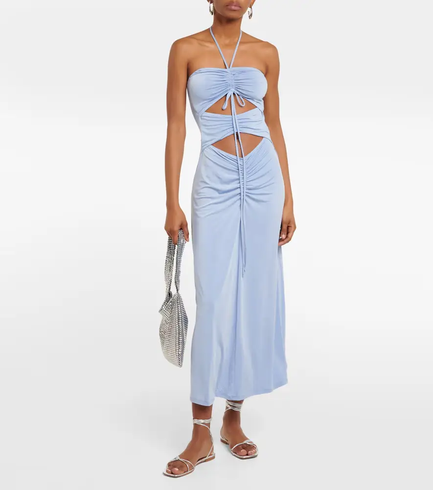 JADE SWIM Kira ruched midi dress | Thumbnail 4