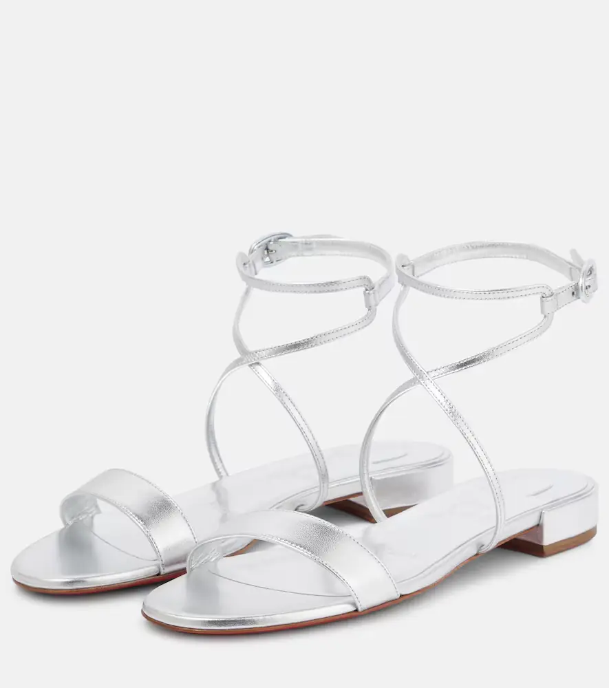Christian Louboutin Miss Choca metallic leather sandals | Thumbnail 4