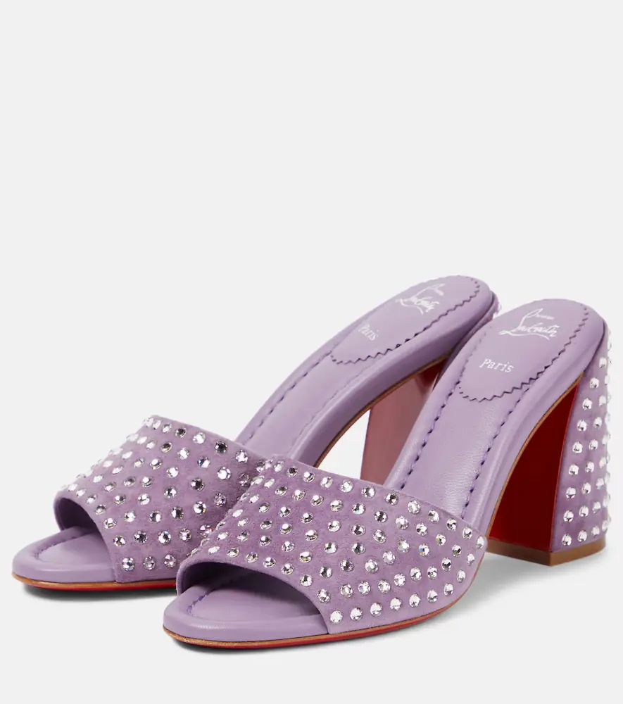 Christian Louboutin Jane embellished suede mules | Thumbnail 4 Christian Louboutin Jane embellished suede mules | Thumbnail 4