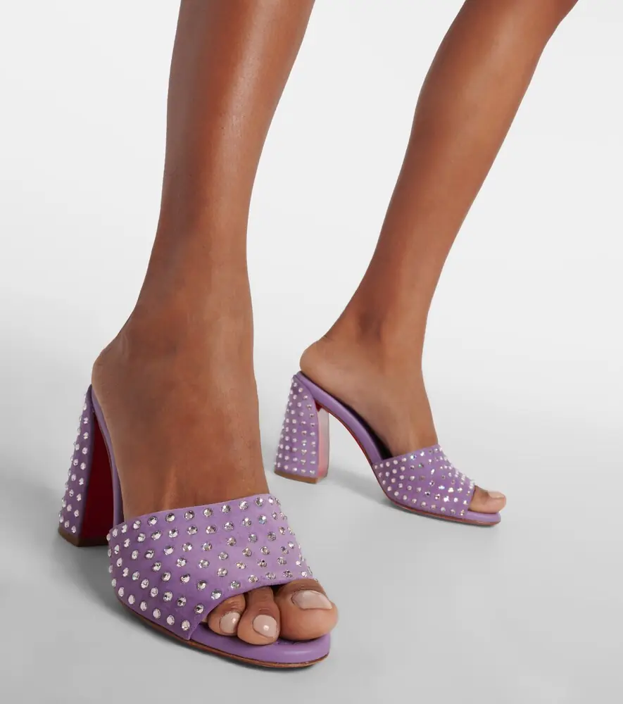 Christian Louboutin Jane embellished suede mules | Thumbnail 5 Christian Louboutin Jane embellished suede mules | Thumbnail 5