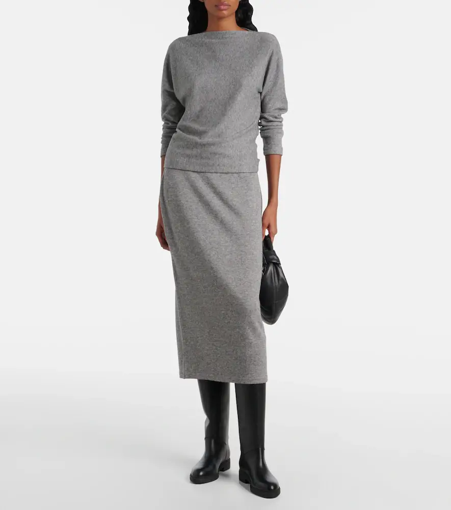 Vince Jersey midi skirt | Thumbnail 3