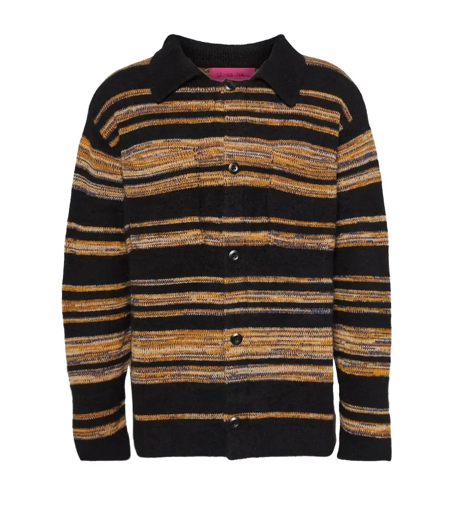 The Elder Statesman Phantom striped cashmere and cotton shirt