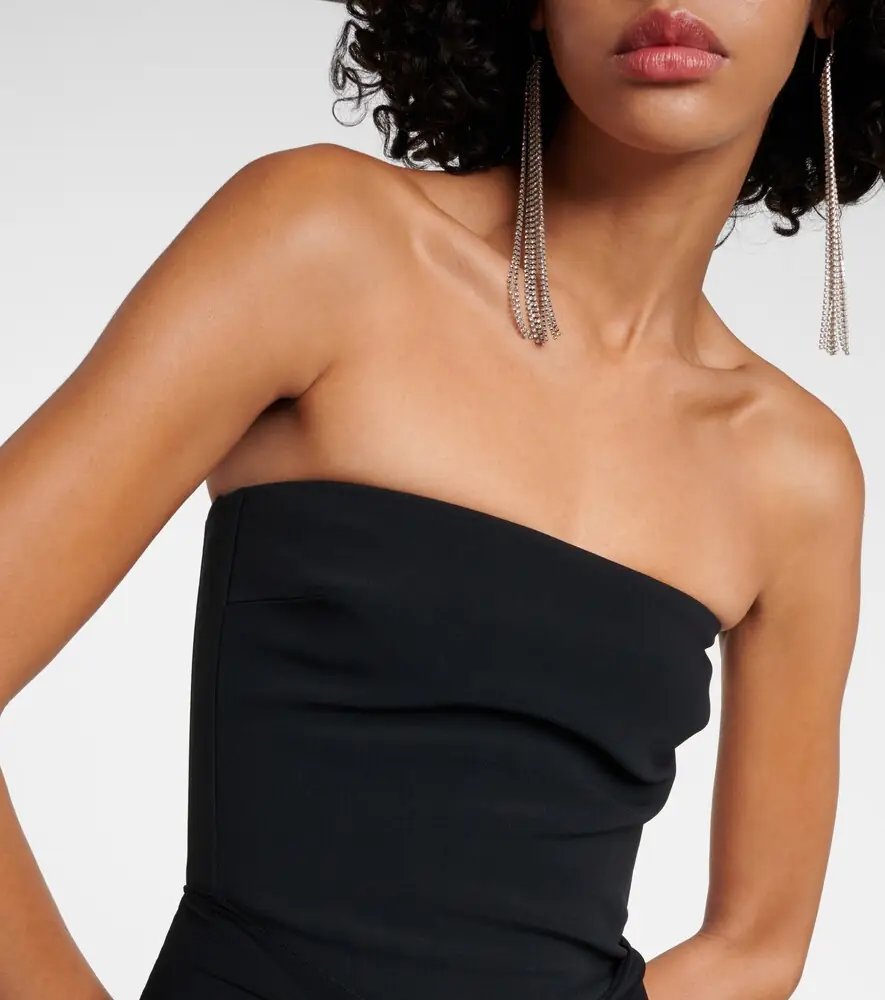 David Koma Tulle-trimmed ruched bustier gown | Thumbnail 5 David Koma Tulle-trimmed ruched bustier gown | Thumbnail 5