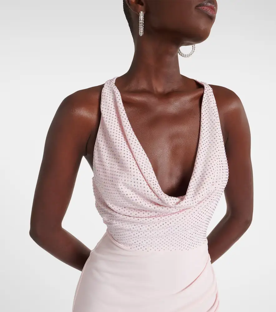 David Koma Crystal-embellished midi dress | Thumbnail 2 David Koma Crystal-embellished midi dress | Thumbnail 2