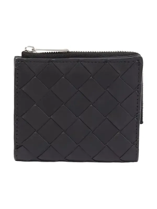Intrecciato leather bifold wallet