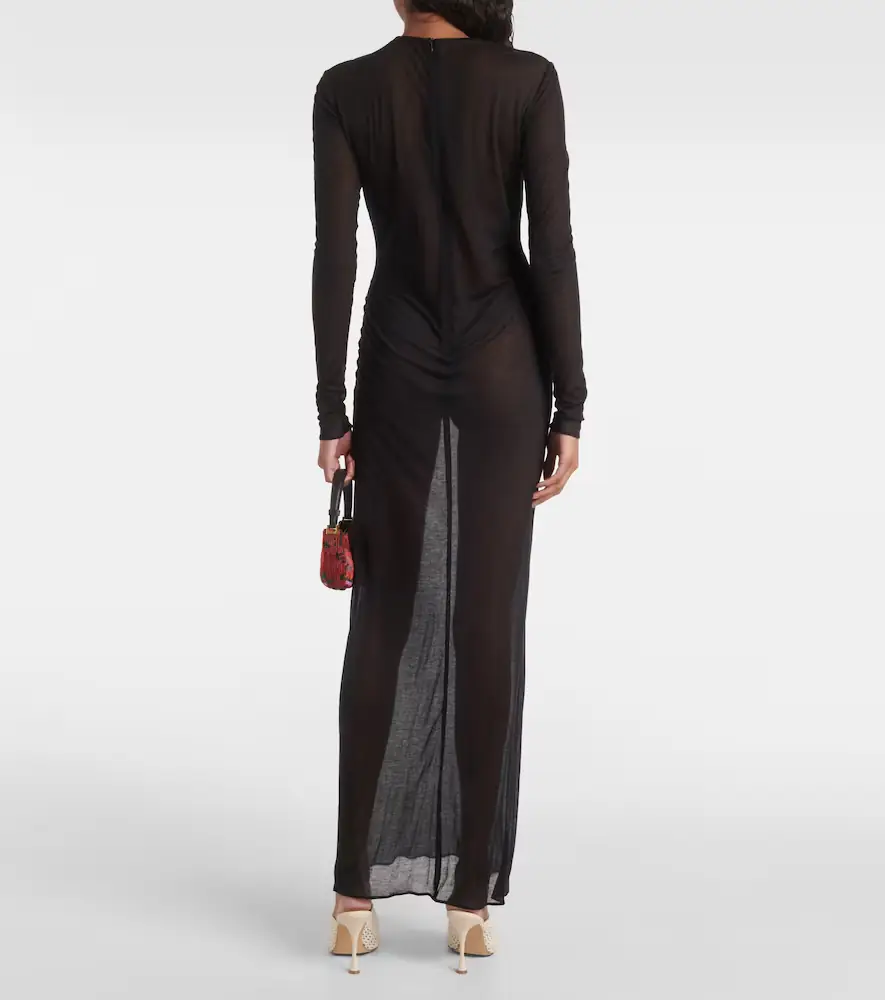Magda Butrym Crochet-trimmed jersey maxi dress | Thumbnail 5