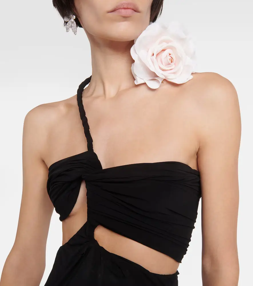Magda Butrym Floral-appliqué cutout midi dress | Thumbnail 3 Magda Butrym Floral-appliqué cutout midi dress | Thumbnail 3