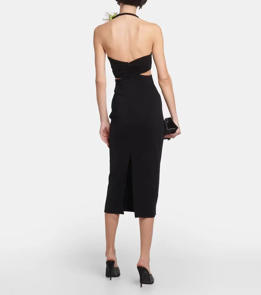 Magda Butrym Floral-appliqué cutout midi dress | Thumbnail 5 Magda Butrym Floral-appliqué cutout midi dress | Thumbnail 5