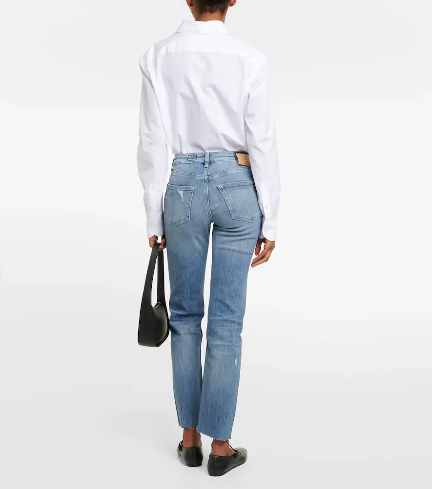 AG Jeans Girlfriend mid-rise straight jeans | Thumbnail 5