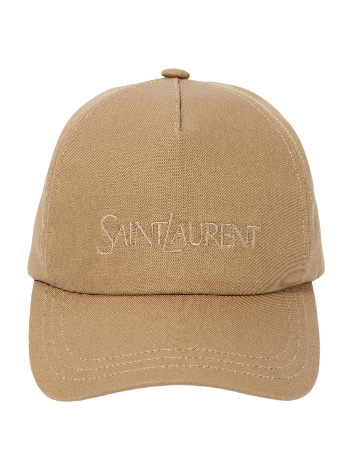 Saint Laurent Logo cotton and linen gabardine baseball cap