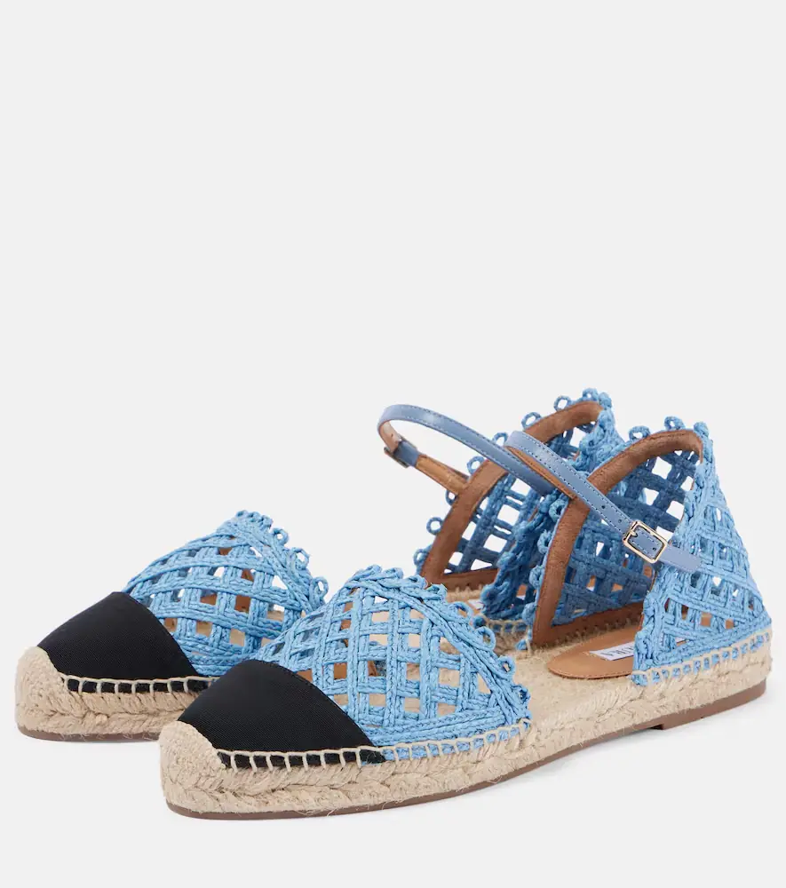 Aquazzura Sunburst raffia espadrille sandals | Thumbnail 2
