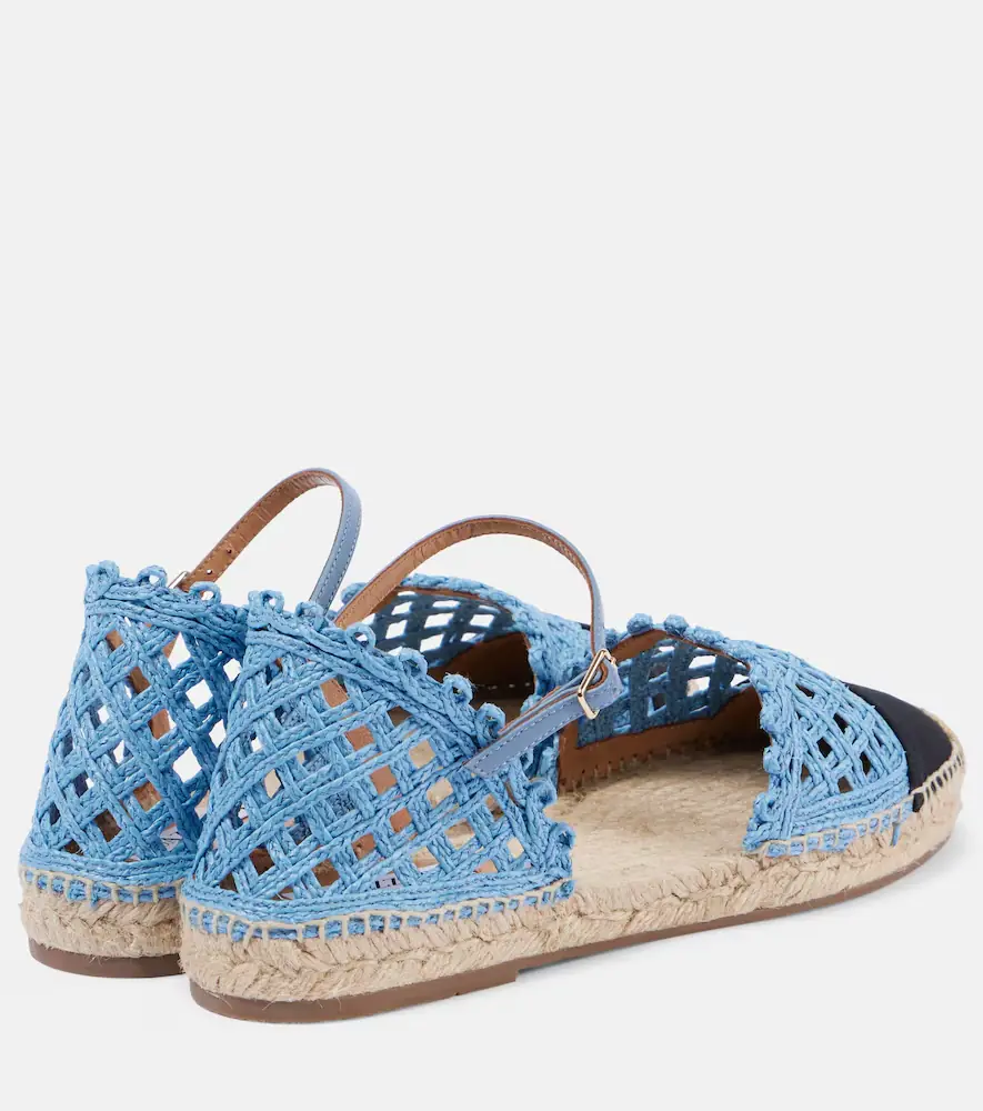 Aquazzura Sunburst raffia espadrille sandals | Thumbnail 4
