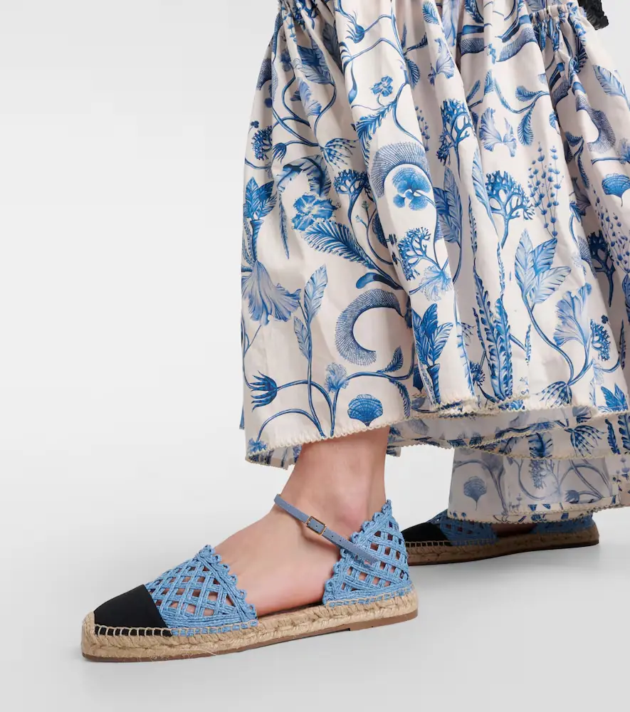 Aquazzura Sunburst raffia espadrille sandals | Thumbnail 6