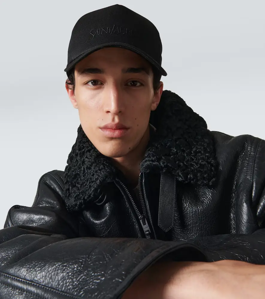 Saint Laurent Logo gabardine baseball cap | Thumbnail 2