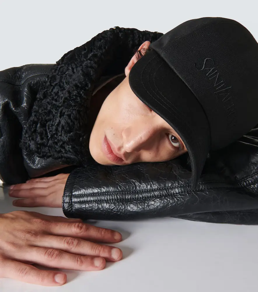 Saint Laurent Logo gabardine baseball cap | Thumbnail 3
