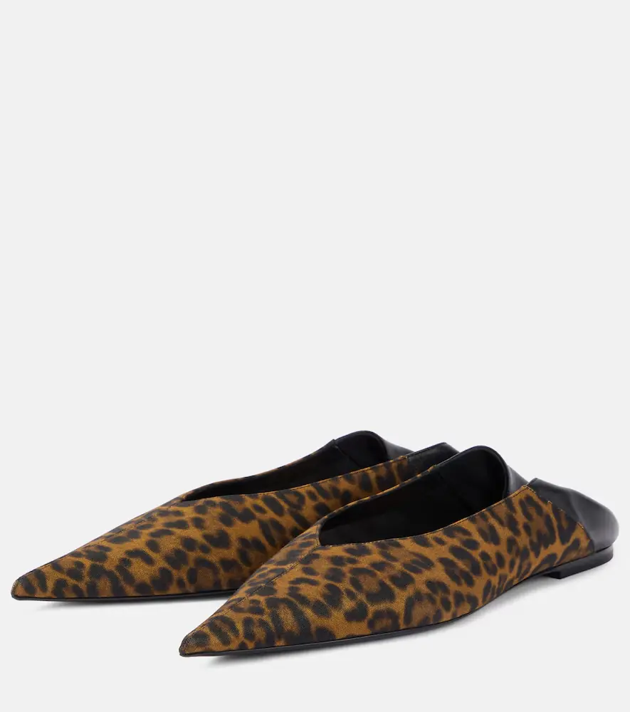 Saint Laurent Nour leopard-print leather-trimmed mules | Thumbnail 4 Saint Laurent Nour leopard-print leather-trimmed mules | Thumbnail 4