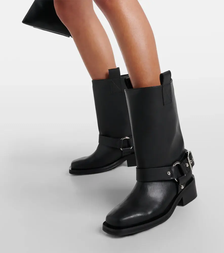 Ganni Faux leather biker boots | Thumbnail 2 Ganni Faux leather biker boots | Thumbnail 2