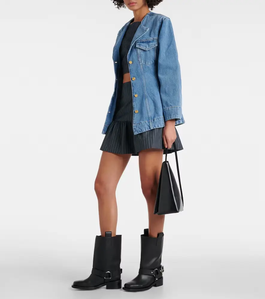 Ganni Faux leather biker boots | Thumbnail 3 Ganni Faux leather biker boots | Thumbnail 3