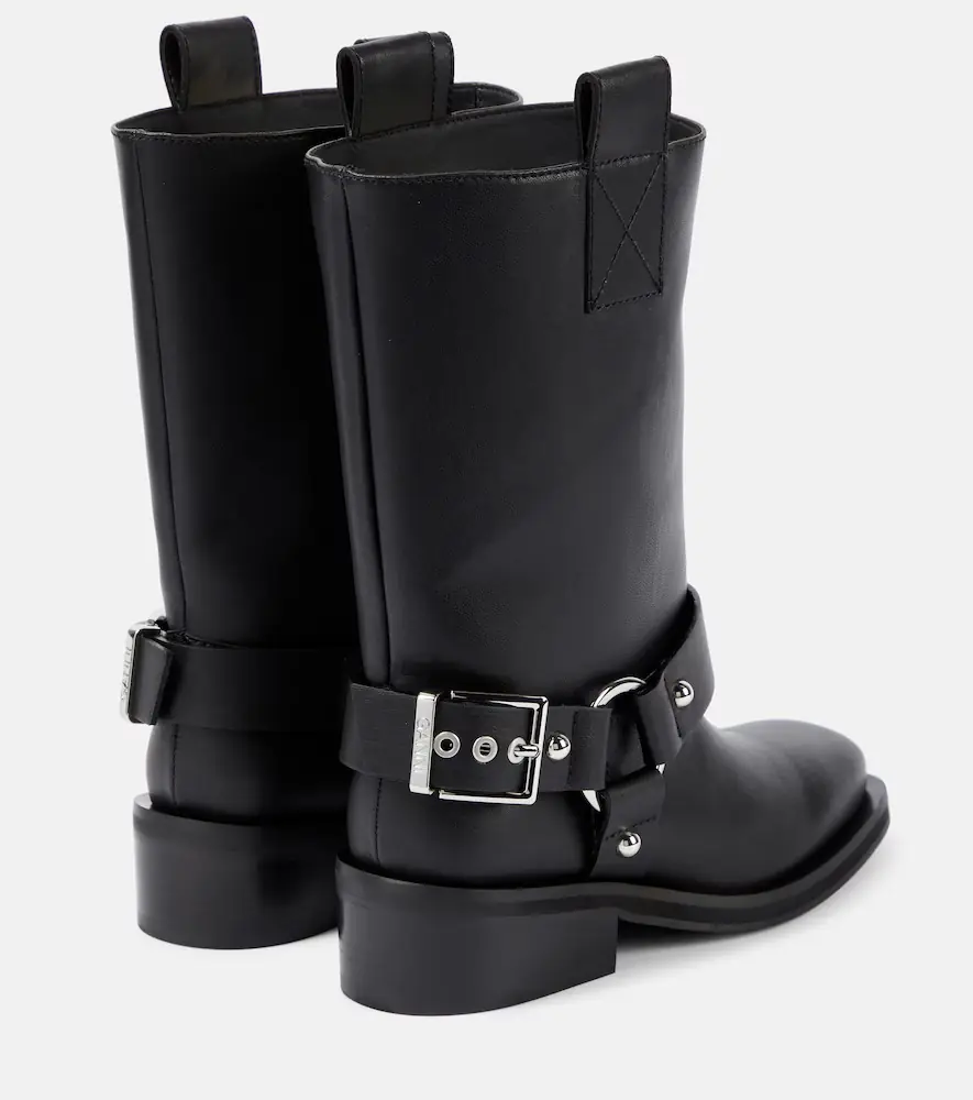 Ganni Faux leather biker boots | Thumbnail 4 Ganni Faux leather biker boots | Thumbnail 4