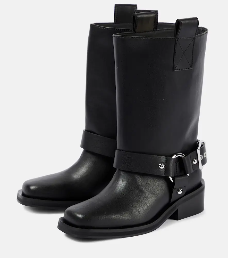 Ganni Faux leather biker boots | Thumbnail 5 Ganni Faux leather biker boots | Thumbnail 5