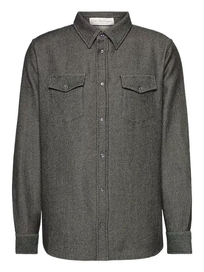 Cashmere and cotton twill shirt Cashmere and cotton twill shirt