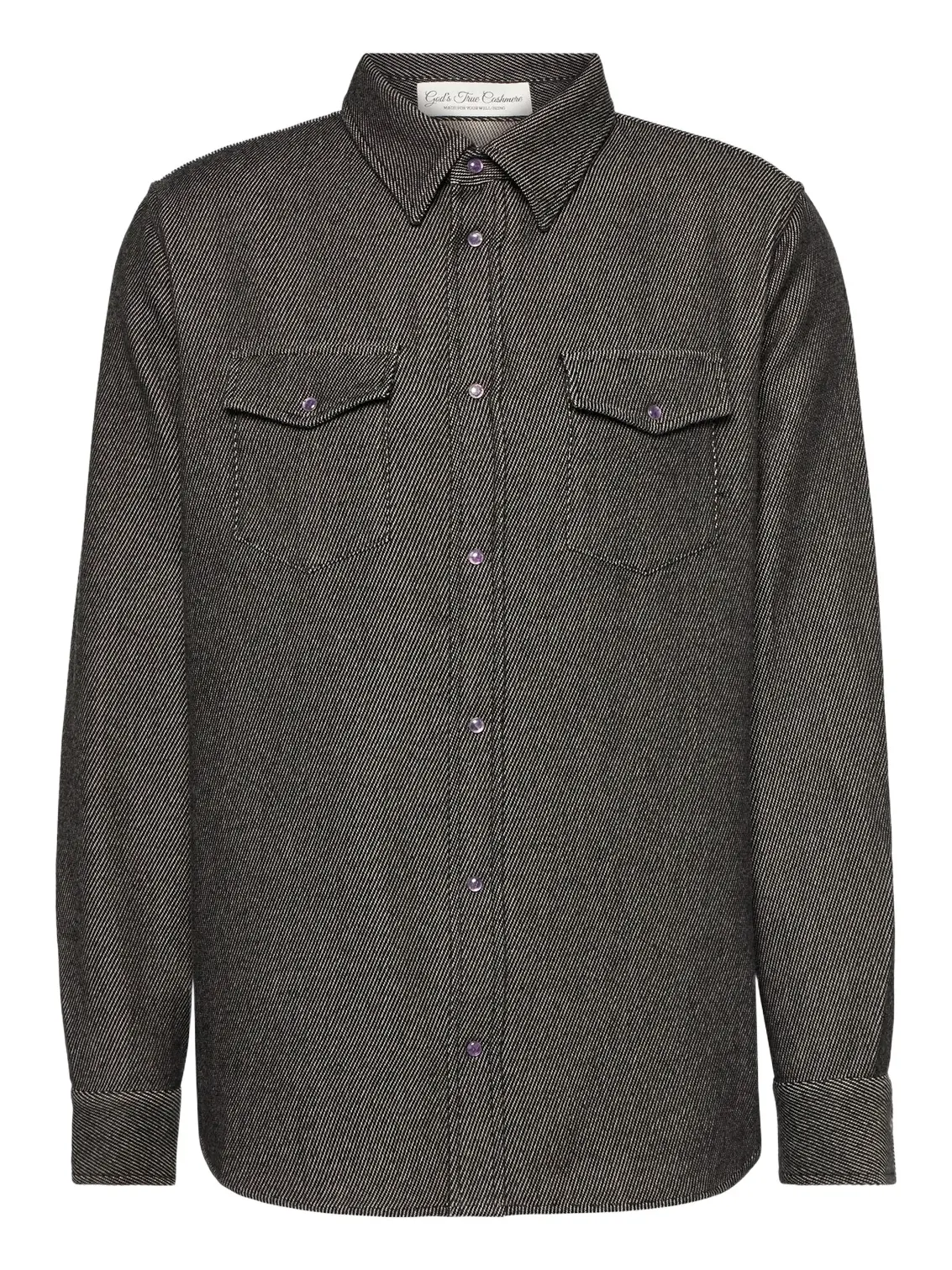 God’s True Cashmere Cashmere and cotton twill shirt