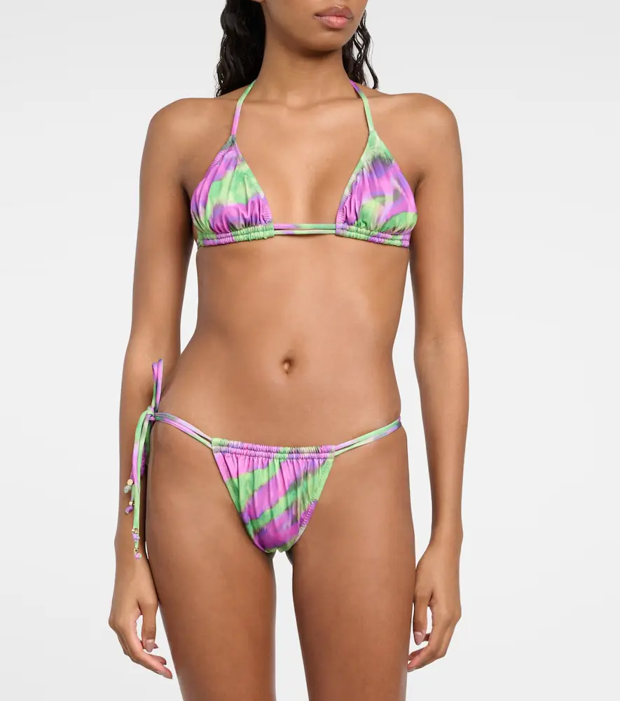 Bananhot Seychelle ruched triangle bikini bottoms | Thumbnail 2