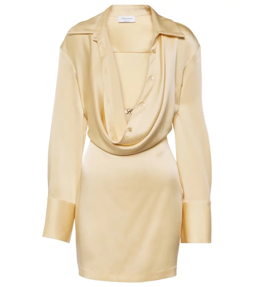 BLUMARINE Draped satin minidress | Image 1 BLUMARINE Draped satin minidress | Image 1