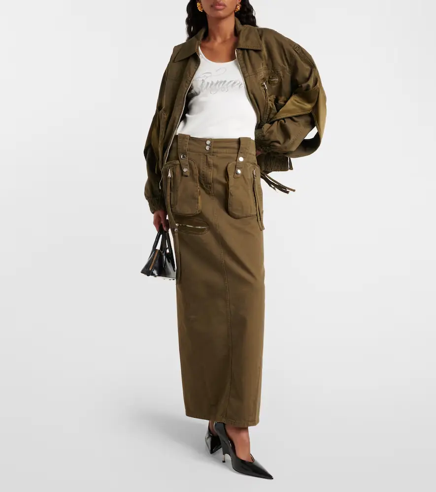 BLUMARINE Denim cargo maxi skirt | Thumbnail 4 BLUMARINE Denim cargo maxi skirt | Thumbnail 4