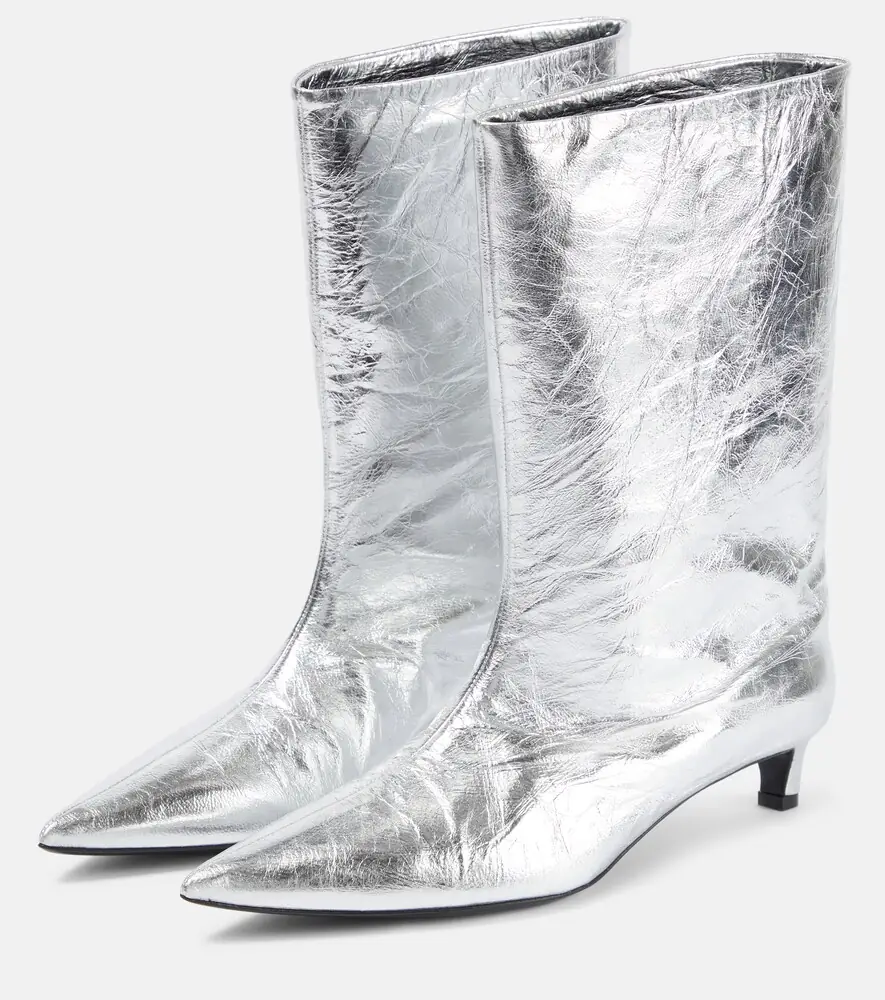 Jil Sander Metallic leather ankle boots | Thumbnail 4