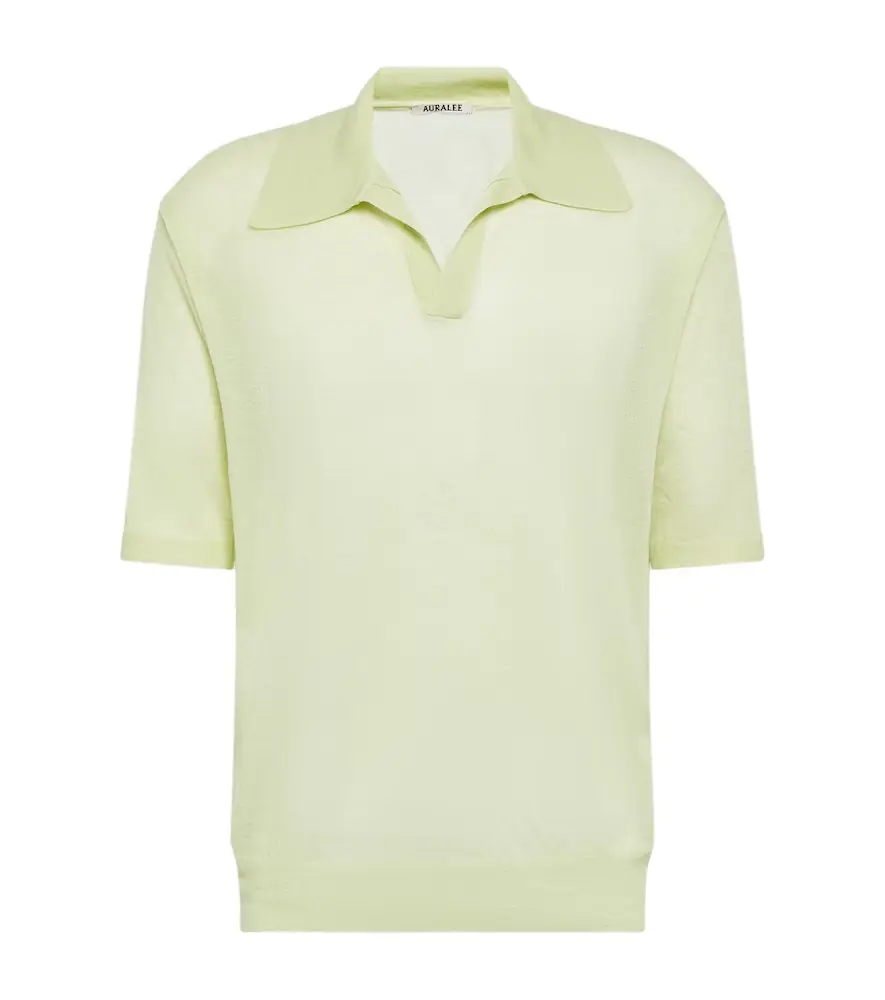 Auralee Wool and silk polo sweater | Image 1 Auralee Wool and silk polo sweater | Image 1