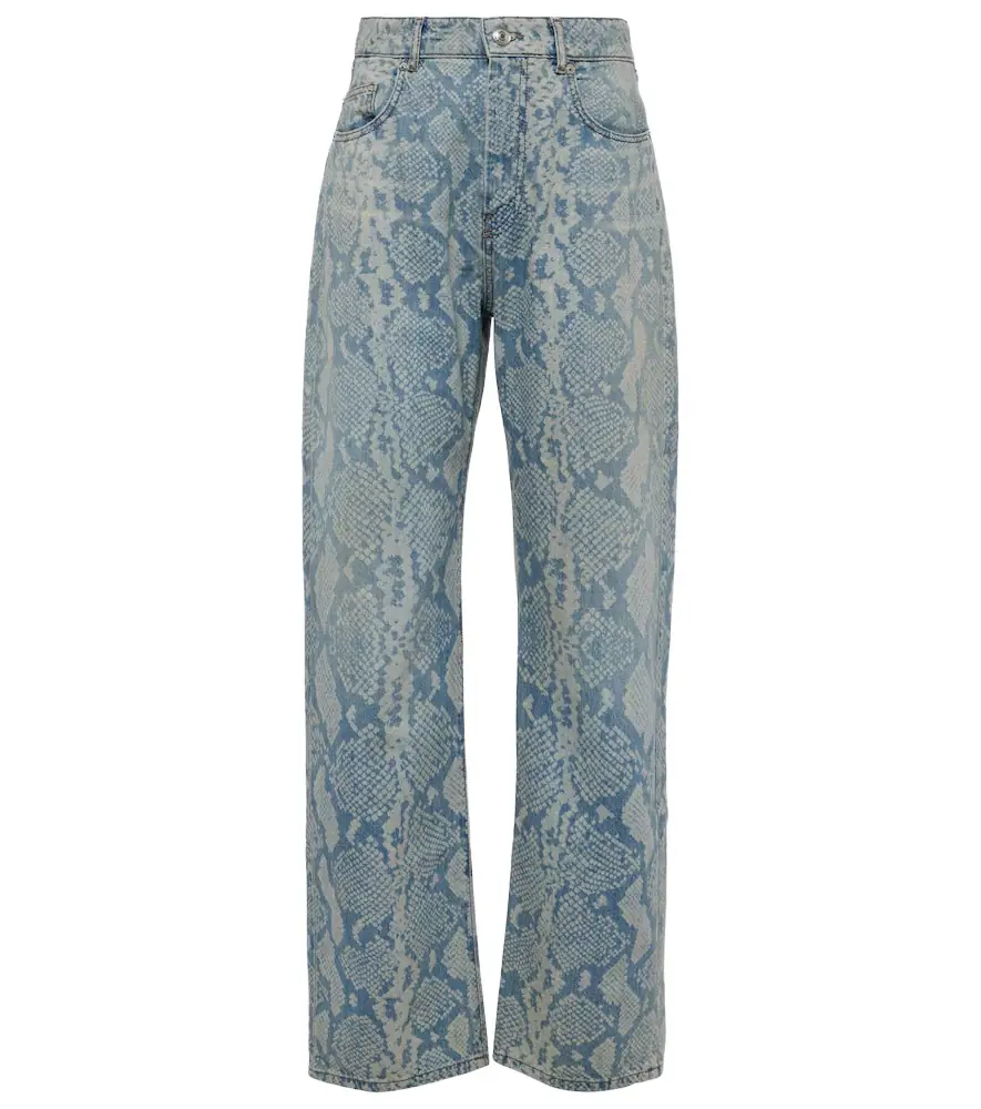 Sportmax Diego snake-print straight jeans | Image 1 Sportmax Diego snake-print straight jeans | Image 1