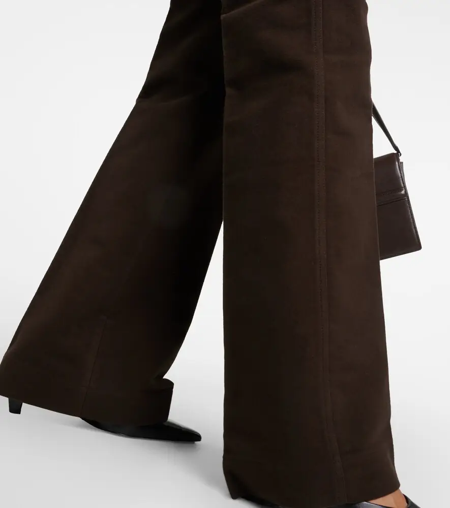 TOTEME High-rise velour straight pants | Thumbnail 4