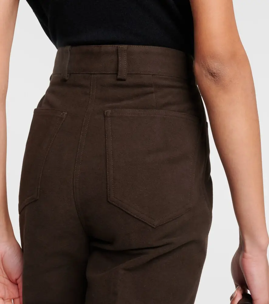 TOTEME High-rise velour straight pants | Thumbnail 6