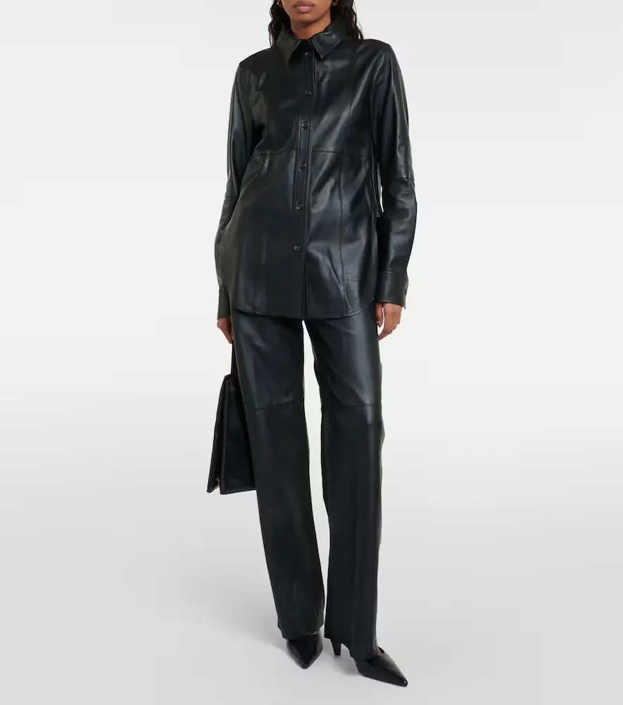 TOTEME Leather overshirt | Thumbnail 2 TOTEME Leather overshirt | Thumbnail 2
