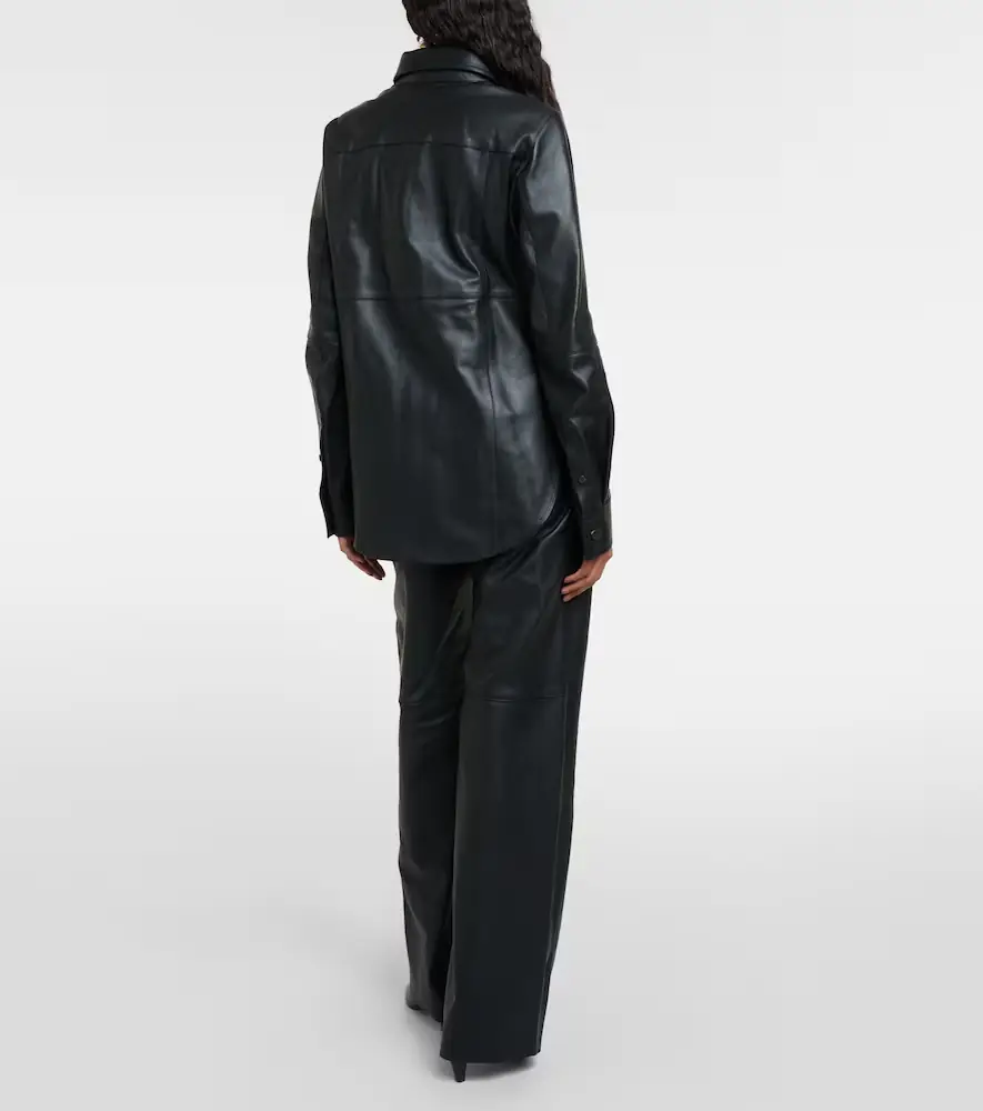TOTEME Leather overshirt | Thumbnail 3 TOTEME Leather overshirt | Thumbnail 3