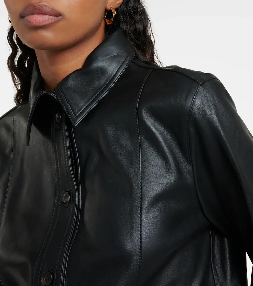 TOTEME Leather overshirt | Thumbnail 4 TOTEME Leather overshirt | Thumbnail 4