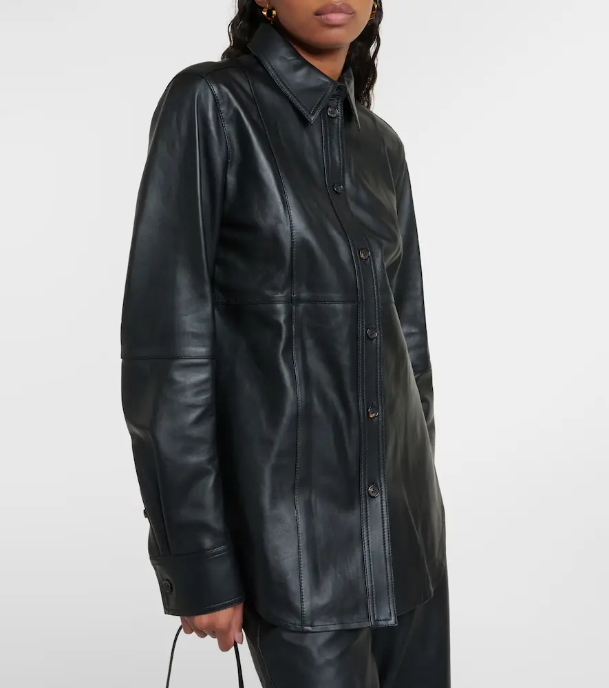 TOTEME Leather overshirt | Thumbnail 5 TOTEME Leather overshirt | Thumbnail 5