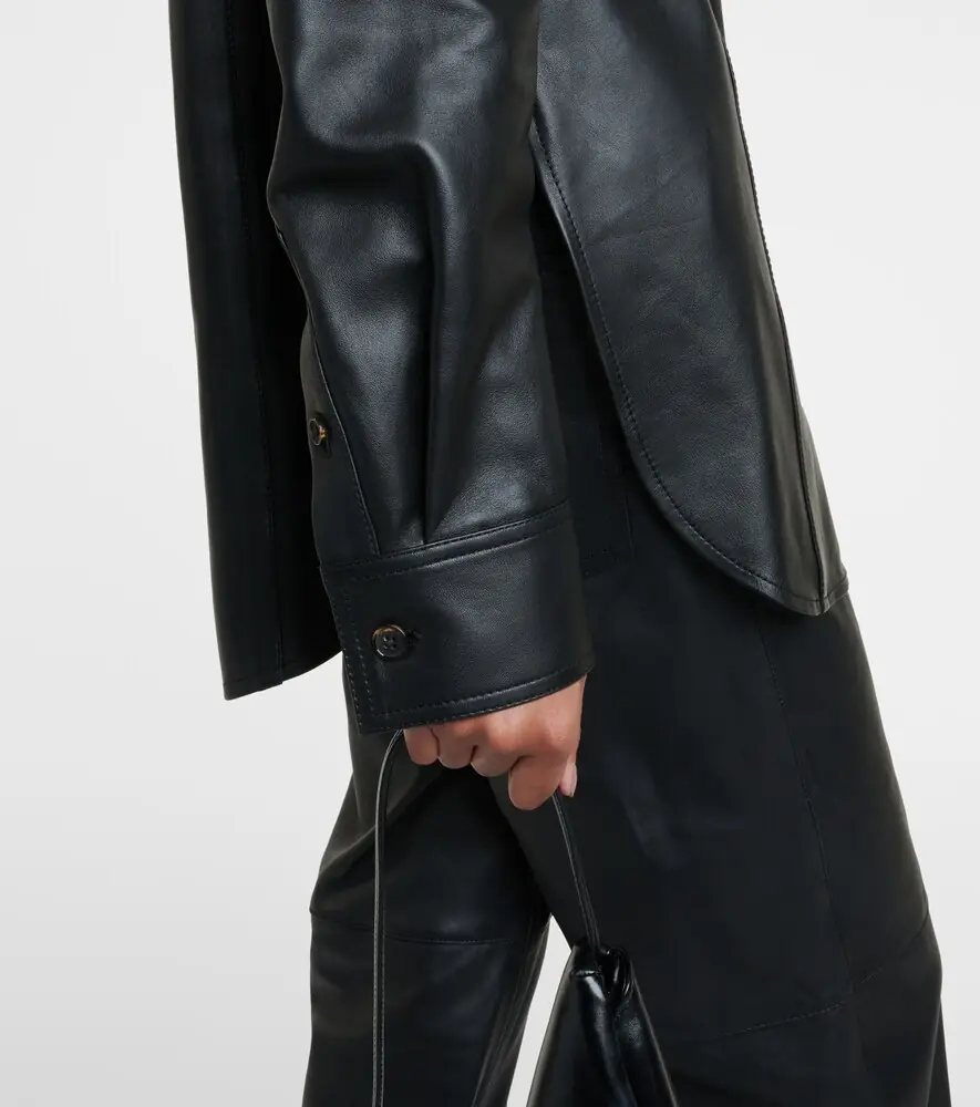 TOTEME Leather overshirt | Thumbnail 6 TOTEME Leather overshirt | Thumbnail 6