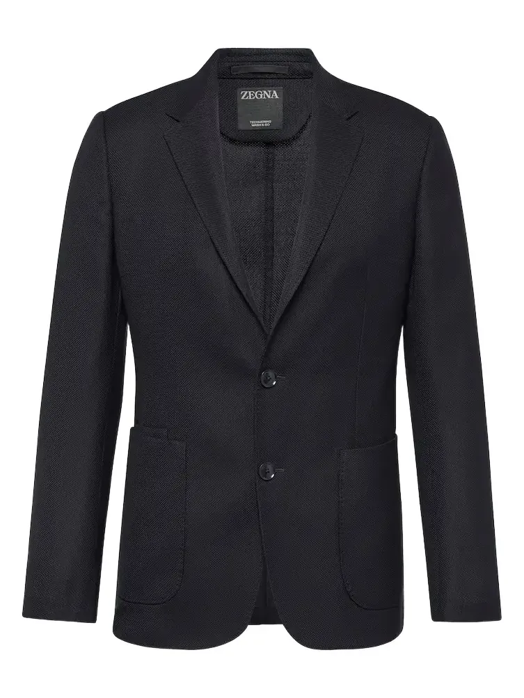 Single-breasted wool blazer