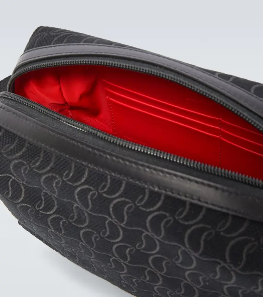 Christian Louboutin Zip N Flap logo jacquard pouch | Thumbnail 2