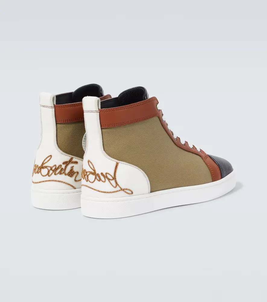 Christian Louboutin Fun Louis leather-trimmed sneakers | Thumbnail 5 Christian Louboutin Fun Louis leather-trimmed sneakers | Thumbnail 5
